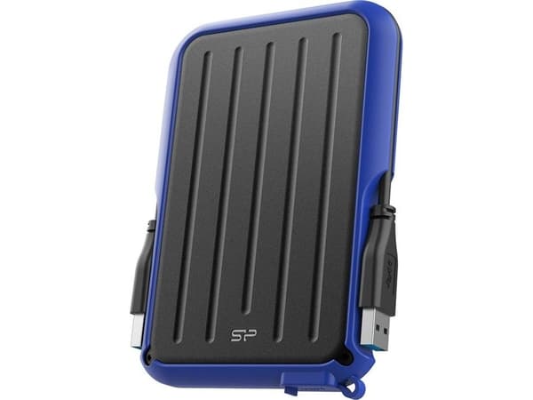 SILICON POWER Armor A66 - Harddisk - 2 TB - ekstern (bærbar) - USB 3.2 Gen 1 - svart/blå