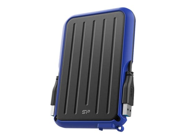 SILICON POWER Armor A66 - Harddisk - 2 TB - ekstern (bærbar) - USB 3.2 Gen 1 - svart/blå