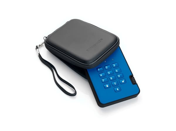 iStorage diskAshur 2, 2 TB, 3.2 Gen 1 (3.1 Gen 1), 5400 RPM, Blå