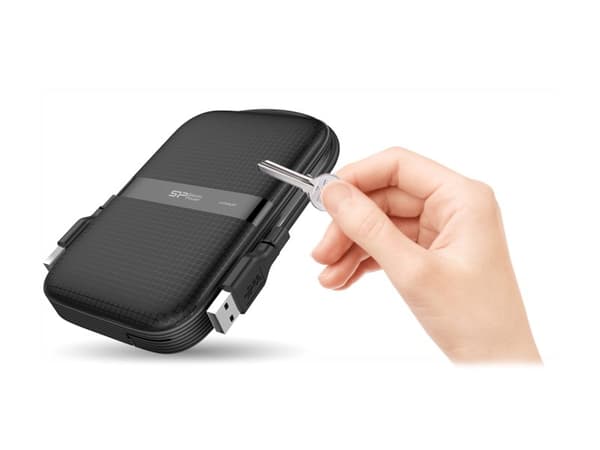 SILICON POWER Armor A60 - Harddisk - 5 TB - ekstern (bærbar) - 2.5" - USB 3.2 Gen 1 - svart