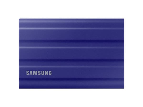 Samsung T7 Shield MU-PE1T0R - SSD - kryptert - 1 TB - ekstern (bærbar) - USB 3.2 Gen 2 (USB-C kontakt) - 256-bit AES - blå