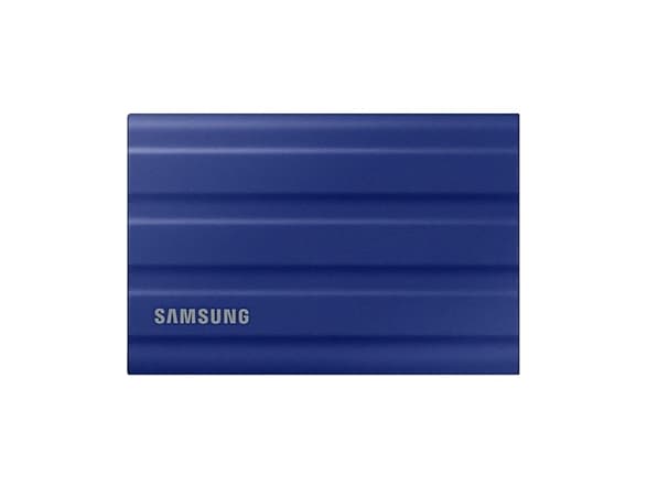 Samsung T7 Shield MU-PE1T0R - SSD - kryptert - 1 TB - ekstern (bærbar) - USB 3.2 Gen 2 (USB-C kontakt) - 256-bit AES - blå