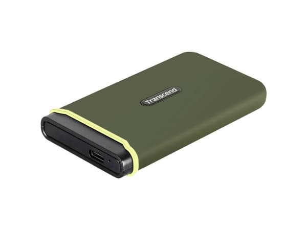Transcend ESD380C - SSD - 1 TB - ekstern (bærbar) - USB 3.2 Gen 2x2 - militærgrønn
