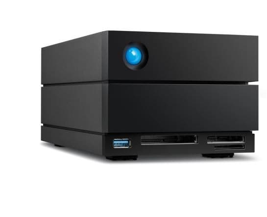 LaCie 2big Dock STLG16000400 - Harddiskarray - 16 TB - 2 brønner (SATA-600) - HDD 8 TB x 2 - Thunderbolt 4, USB 3.2 Gen 2 (ekstern) - med 5-års Rescu