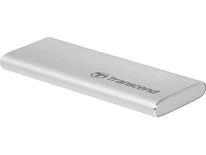 Transcend ESD260C - SSD - 1 TB - ekstern (bærbar) - USB 3.1 Gen 2 - sølv