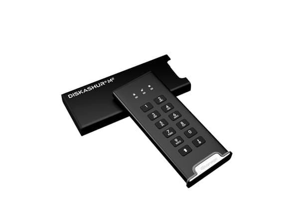 iStorage diskAshur M2 PIN, 2000 GB, Micro-USB B, 3.2 Gen 1 (3.1 Gen 1), 370 MB/s, Salasanasuojaus, Musta