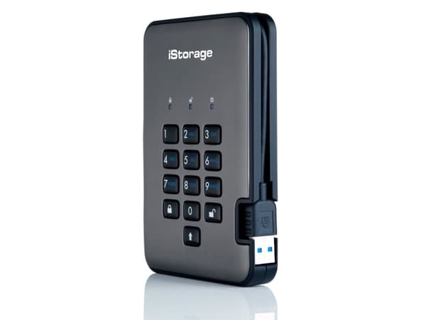 iStorage diskAshur PRO2, 4000 GB, USB Typ-A, 3.2 Gen 2 (3.1 Gen 2), 294 MB/s, 5 GT/s, Sort, Grafit