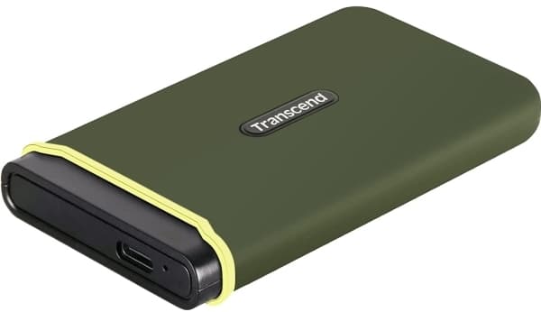 Transcend ESD380C - SSD - 4 TB - ekstern (bærbar) - USB 3.2 Gen 2x2 - militærgrønn