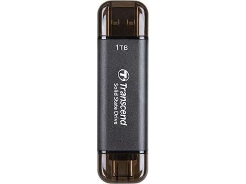 Transcend ESD310C - SSD - 1 TB - ekstern (bærbar) - USB 3.2 Gen 2x1 (USB-C kontakt) - svart
