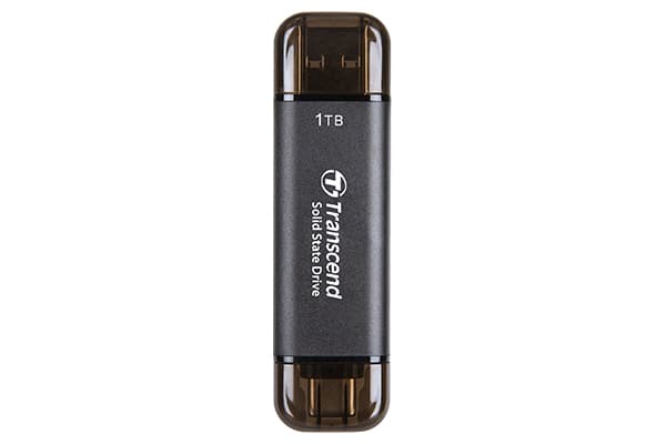 Transcend ESD310C - SSD - 256 GB - ekstern (bærbar) - USB 3.2 Gen 2x1 (USB-C kontakt) - svart