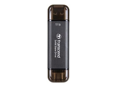 Transcend ESD310C - SSD - 256 GB - ekstern (bærbar) - USB 3.2 Gen 2x1 (USB-C kontakt) - svart