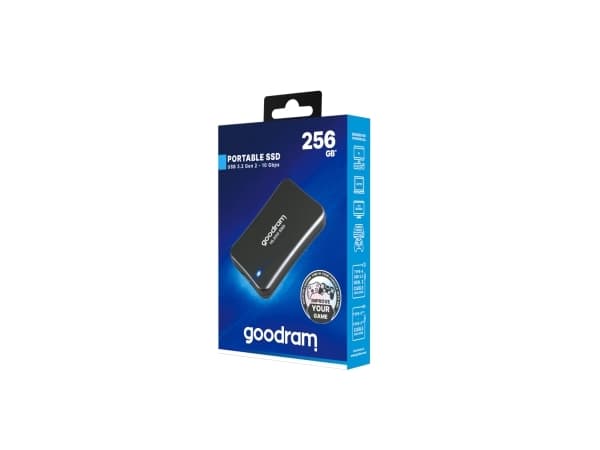 GOODRAM HL200 - SSD - 256 GB - ekstern (bærbar) - USB 3.2 Gen 2 (USB-C kontakt)