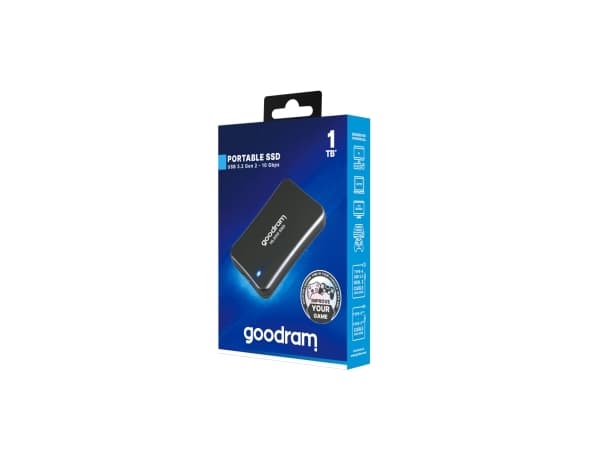 GOODRAM HL200 - SSD - 1 TB - ekstern (bærbar) - USB 3.2 Gen 2 (USB-C kontakt)