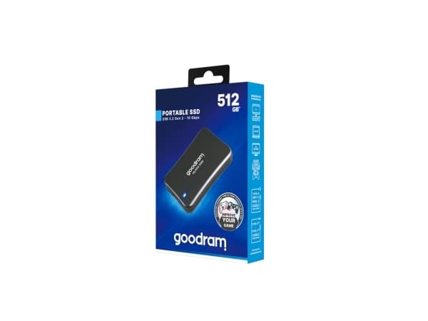 GOODRAM HL200 - SSD - 512 GB - ekstern (bærbar) - USB 3.2 Gen 2 (USB-C kontakt)