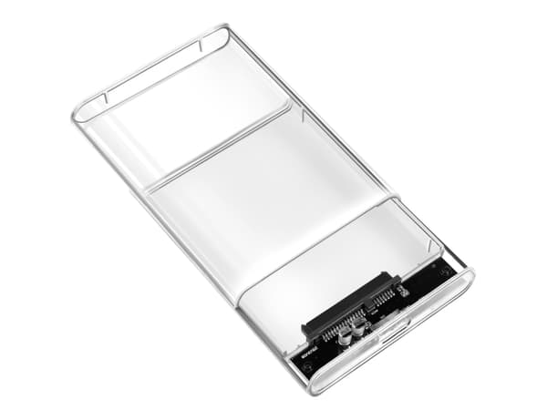 LogiLink 2,5 Extern. Encl. USB 3.0, , screwless, transparent