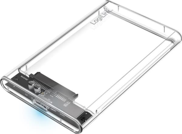 LogiLink 2,5 Extern. Encl. USB 3.0, , screwless, transparent