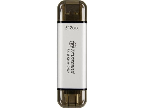 Transcend ESD310, 512 GB, A-tyypin USB:stä C-tyypin USB:hen, 3.2 Gen 2 (3.1 Gen 2), 1050 MB/s, Hopea