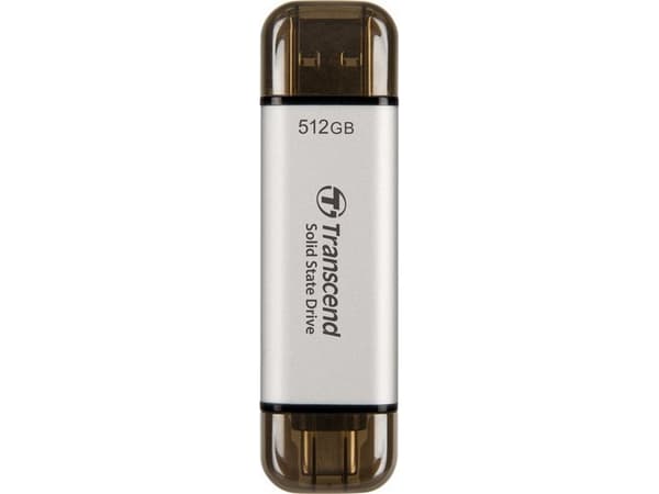 Transcend ESD310, 512 GB, A-tyypin USB:stä C-tyypin USB:hen, 3.2 Gen 2 (3.1 Gen 2), 1050 MB/s, Hopea