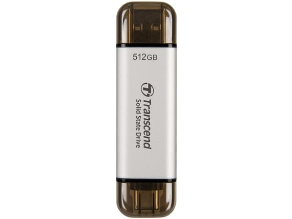 Transcend ESD310, 512 GB, A-tyypin USB:stä C-tyypin USB:hen, 3.2 Gen 2 (3.1 Gen 2), 1050 MB/s, Hopea