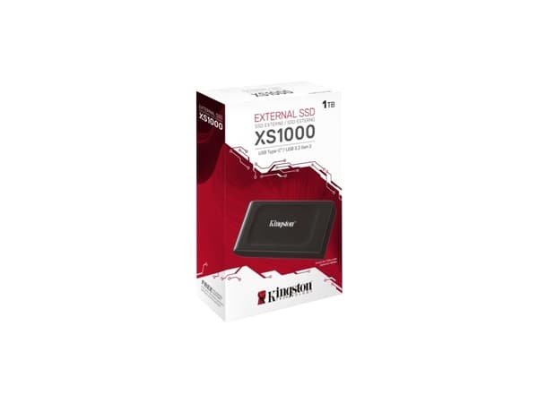 Kingston | XS1000 - SSD - 1 TB - extern (bärbar) - USB 3.2 Gen 2 (USB-C-kontaktanslutning)