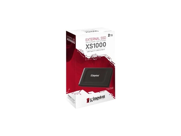 Kingston XS1000 - SSD - 2 TB - ekstern (bærbar) - USB 3.2 Gen 2 (USB-C kontakt)