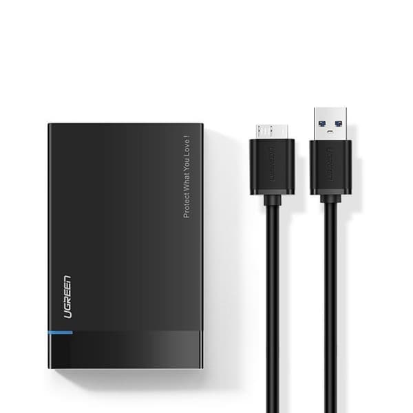 Ugreen Hard Disk Box Med Kabel - Svart