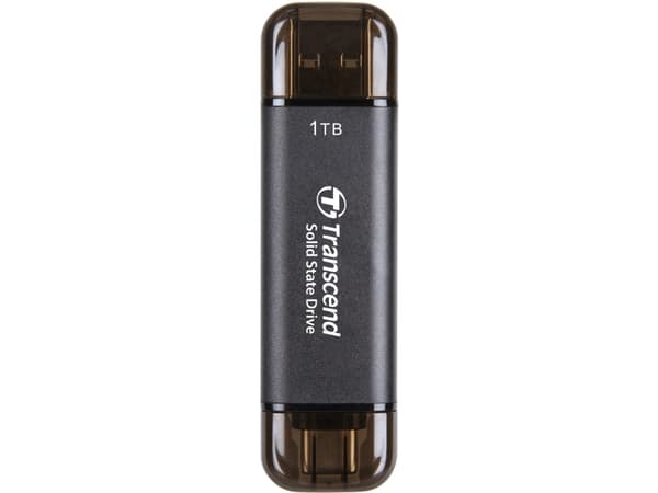 Transcend ESD310C - SSD - 1 TB - extern (portabel) - USB 3.2 Gen 2x1 (USB-C kontakt) - svart