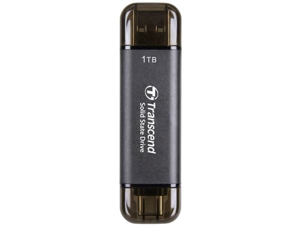 Transcend ESD310C - SSD - 1 TB - extern (portabel) - USB 3.2 Gen 2x1 (USB-C kontakt) - svart