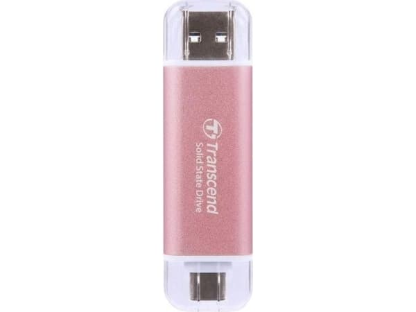 Transcend ESD310P - SSD - 1 TB - ekstern (bærbar) - USB 3.2 Gen 2x1 (USB-C kontakt) - rosa