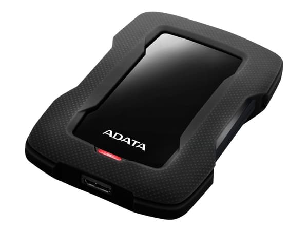 ADATA HD330 - Harddisk - 1 TB - ekstern (bærbar) - USB 3.1 - 256-bit AES - svart
