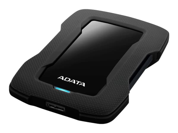 ADATA HD330 - Harddisk - 1 TB - ekstern (bærbar) - USB 3.1 - 256-bit AES - svart
