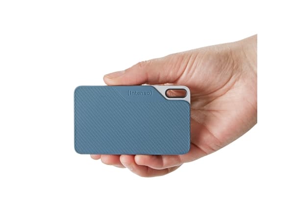 Intenso TX100 - SSD - 500 GB - extern (portabel) - USB 3.2 Gen 1x1 (USB-C kontakt) - gråblå
