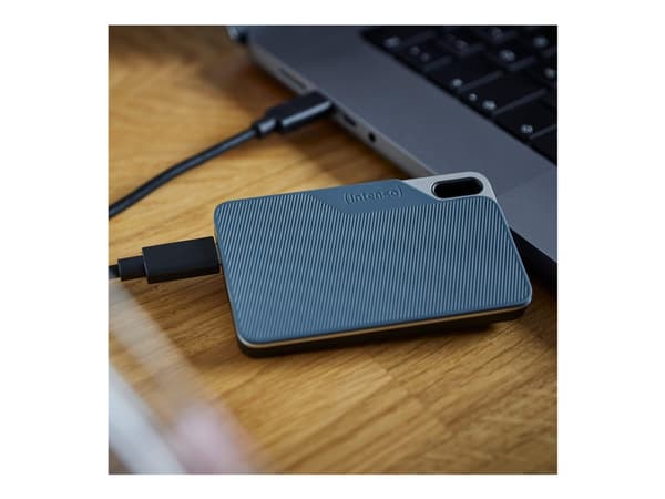 Intenso TX100 - SSD - 500 GB - extern (portabel) - USB 3.2 Gen 1x1 (USB-C kontakt) - gråblå