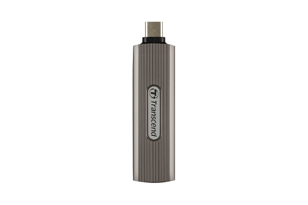 Transcend ESD330C - SSD - krypterat - 512 GB - extern (portabel) - USB (USB-C kontakt) - 256 bitars AES - mörkt gråbrun