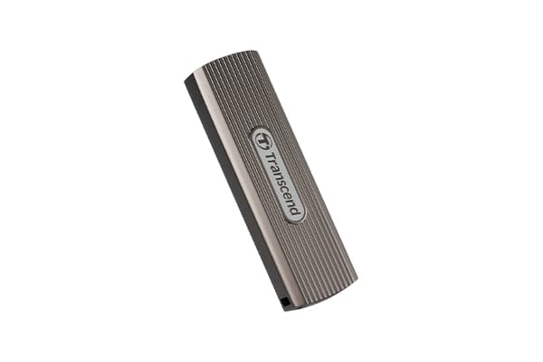 Transcend ESD330C - SSD - krypterat - 512 GB - extern (portabel) - USB (USB-C kontakt) - 256 bitars AES - mörkt gråbrun