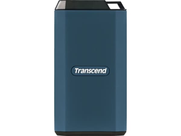 Transcend ESD410C - SSD - kryptert - 4 TB - ekstern (bærbar) - USB (USB-C kontakt) - 256-bit AES - mørk blå