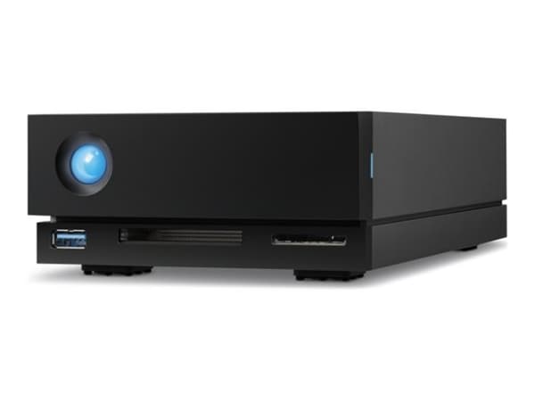 LaCie 1big Dock STHS24000800 - Hårddiskarray - 24 TB - 1 fack (SATA-600) - HDD 24 TB x 1 - USB 3.0, Thunderbolt 3 (extern) - med 5 års återställnings