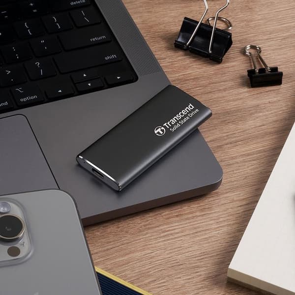 Transcend Portabel Mini SSD USB-C 2TB - Aluminium