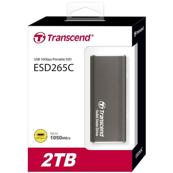 Transcend Portabel Mini SSD USB-C 2TB - Aluminium