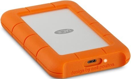 LaCie Rugged USB-C, 4000 GB, 2.5", 3.2 Gen 1 (3.1 Gen 1), 5400 RPM, Oransje, Sølv