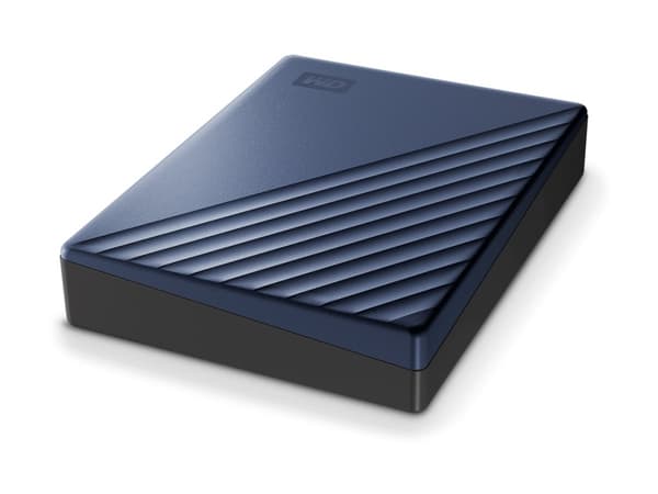 WD My Passport for Mac WDBEJA0060BBL - Harddisk - kryptert - 6 TB - ekstern (bærbar) - USB 3.2 Gen 1 (USB-C kontakt) - 256-bit AES - blå