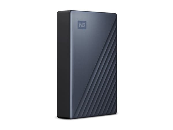 WD My Passport for Mac WDBEJA0060BBL - Harddisk - kryptert - 6 TB - ekstern (bærbar) - USB 3.2 Gen 1 (USB-C kontakt) - 256-bit AES - blå