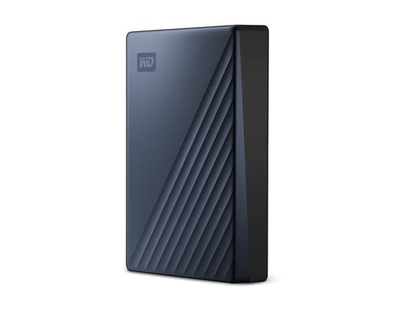 WD My Passport for Mac WDBEJA0060BBL - Harddisk - kryptert - 6 TB - ekstern (bærbar) - USB 3.2 Gen 1 (USB-C kontakt) - 256-bit AES - blå