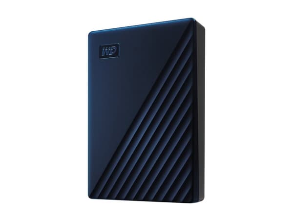 WD My Passport for Mac WDBK6C0060BBL - Harddisk - kryptert - 6 TB - ekstern (bærbar) - USB 3.2 Gen 1 - 256-bit AES - blå