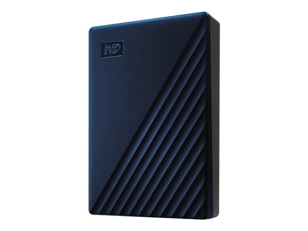 WD My Passport for Mac WDBK6C0060BBL - Harddisk - kryptert - 6 TB - ekstern (bærbar) - USB 3.2 Gen 1 - 256-bit AES - blå
