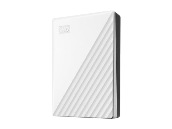 WD My Passport WDBR9S0060BWT - Harddisk - kryptert - 6 TB - ekstern (bærbar) - USB 3.2 Gen 1 - 256-bit AES - hvit