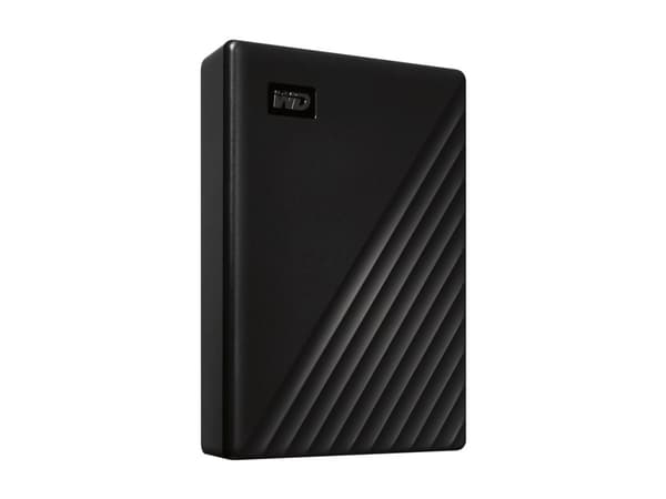 WD My Passport WDBR9S0060BBK - Harddisk - kryptert - 6 TB - ekstern (bærbar) - USB 3.2 Gen 1 - 256-bit AES - svart