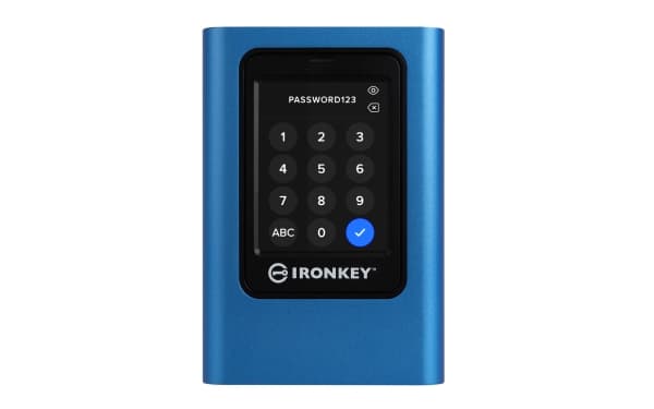 Kingston IronKey Vault Privacy 80 - SSD - krypterat - 3840 GB - extern (portabel) - USB 3.2 Gen 1 (USB-C kontakt) - 256-bit AES-XTS, FIPS 197 - TAA-k