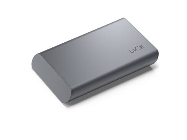 LaCie Mobile Secure STKH1000800 - SSD - High Performance - kryptert - 1 TB - ekstern (bærbar) - USB 3.2 Gen 2 (USB-C kontakt) - 256-bit AES - romgrå