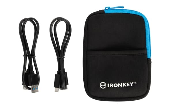 Kingston IronKey Vault Privacy 80 - SSD - kryptert - 7.68 TB - ekstern (bærbar) - USB 3.2 Gen 1 (USB-C kontakt) - 256-bit AES-XTS, FIPS 197 - TAA-sam